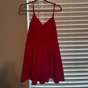 Little red romper dress